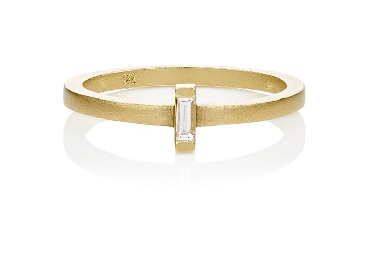Tate Women's Baguette White Diamond Ring