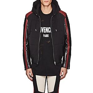 Givenchy Men's Tech-twill Moto Jacket-black