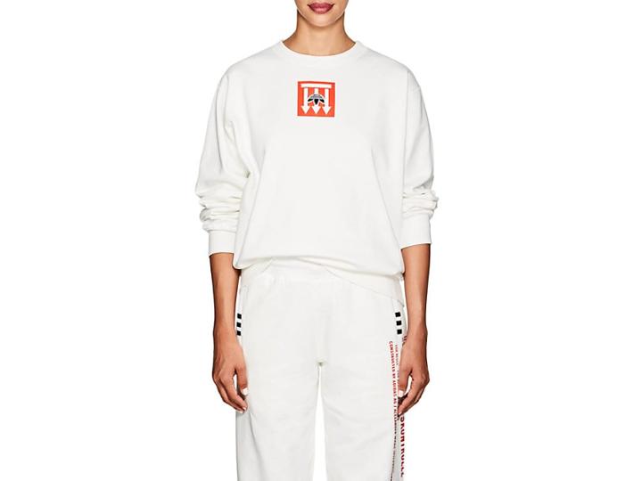 Adidas Originals By Alexander Wang Women's Logo Cotton Fleece Sweatshirt