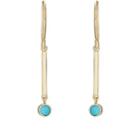 Jennifer Meyer Women's Turquoise Bezel Mini Stick Drop Earrings-gold