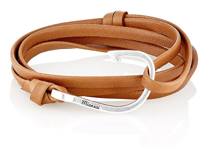 Miansai Men's Hook On Leather Wrap Bracelet