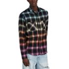 Amiri Men's Gradient Plaid Cotton-blend Flannel Shirt
