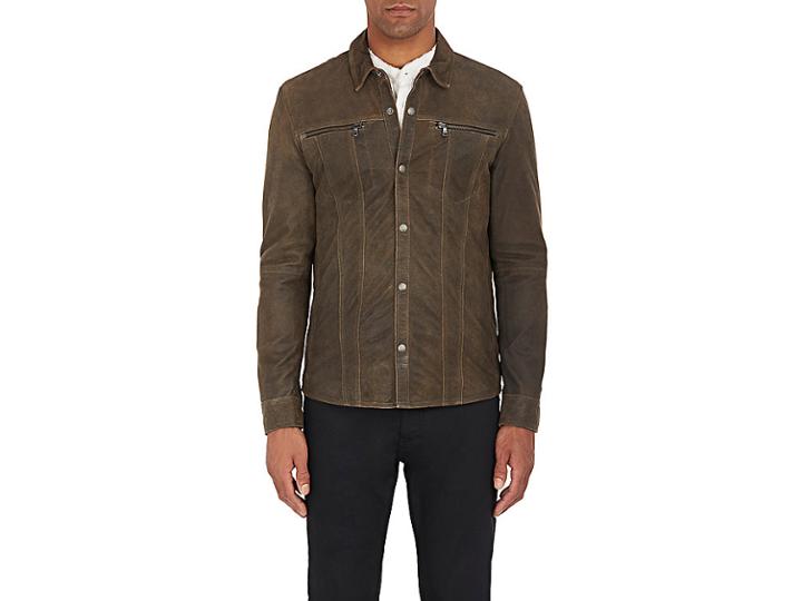 John Varvatos Star U.s.a. Men's Leather Shirt Jacket