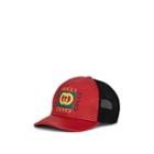 Gucci Men's Logo Leather & Mesh Trucker Hat - Red