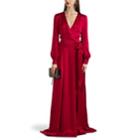 Azeeza Women's Lin Jewel-embellished Silk Satin Wrap Gown - Red