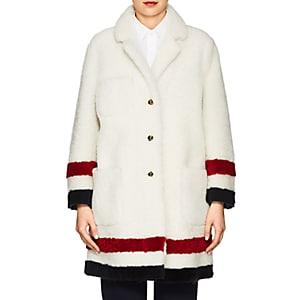 Thom Browne Women's Reversible Shearling Coat-white