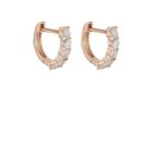 Carbon & Hyde Women's Sparkler Huggie Hoop Earrings - Rose Gold