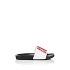 Prada Men's Logo Rubber Slide Sandals-white