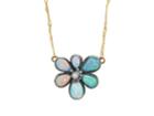 Judy Geib Women's Mixed-gemstone Floral Pendant Necklace