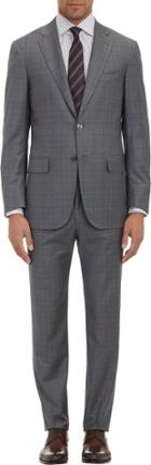 Isaia Super 150s Worsted Wool Two-button Suit-grey
