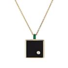 Retrouvai Women's Mini Compass Pendant Necklace - Gold