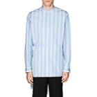 Jil Sander Men's Striped Cotton Poplin Shirt - Blue