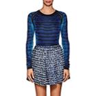 Proenza Schouler Women's Abstract-pattern Jacquard-knit Silk Sweater-blue