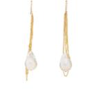 Julie Wolfe Women's Baroque Pearl Drop Earrings-gold
