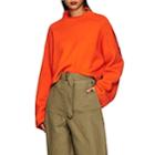 J.w.anderson Women's Wool-cashmere Crop Sweater-tangerine