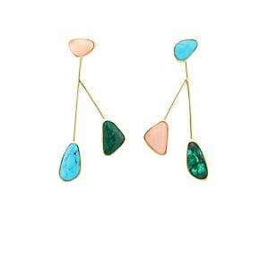 Pamela Love Fine Jewelry Women's Mismatched Satellite Drop Earrings