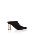 Proenza Schouler Women's Mirrored-heel Suede Mules-black
