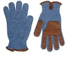 Barneys New York Men's Suede-trimmed Wool Gloves-lt Blue