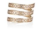 Roberto Marroni Women's Brown-diamond Spiral Ring