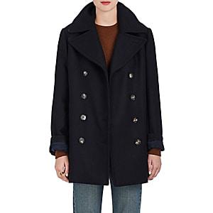 The Row Women's Levcot Wool-blend Double-breasted Coat-navy