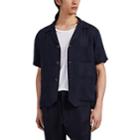 Barena Venezia Men's Multi-pocket Linen-cotton Gauze Shirt - Navy