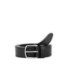 Barneys New York Men's Grained Leather Belt - Black