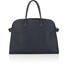 The Row Women's Margaux 17 Leather Satchel-navy