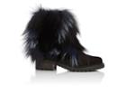 Barneys New York Women's Fur-trimmed Suede Ankle Boots