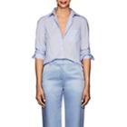 Barneys New York Women's Cotton Poplin Shirt-blue