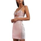 Area Women's Crystal-embellished Cotton-blend Lam Fitted Minidress - Pink