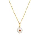 Anni Lu Women's Baroque Pearl & Ruby Necklace - Gold