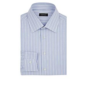 Barneys New York Men's Striped Cotton Shirt - Blue