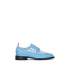Thom Browne Women's Grained Leather & Tweed Brogues - Blue