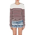 Saint Laurent Women's Striped Wool Sweater-natural