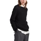 Jil Sander Women's Wool Boyfriend Sweater - Black