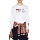 Fila Men's Embroidered Cotton Long-sleeve T-shirt-white