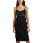 Narciso Rodriguez Women's Virgin Wool & Leather Cami Dress - Black