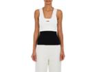 Narciso Rodriguez Women's Colorblocked Knit Fitted Top
