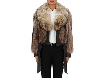 Faith Connexion Women's Fur & Leather Jacket