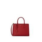 Prada Women's Galleria Medium Leather Shoulder Bag - Red