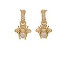 Sabbadini Women's Diamond Bee Drop Earrings - Gold