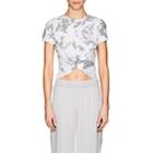 Electric & Rose Women's Tie-dyed Cotton Crop Top-white