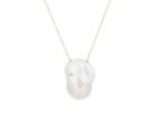 Samira 13 Women's White-diamond-embellished Baroque Pearl Necklace