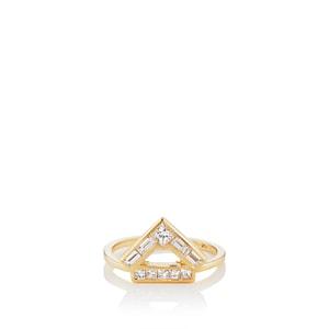 Azlee Women's Glow White Diamond Ring - Gold