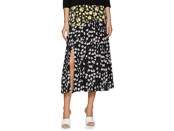 Derek Lam Women's Floral Silk Crepe Skirt