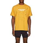 Satisfy Men's Marathon Distressed Cotton T-shirt-mustard