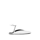 Balenciaga Women's Patent Leather Ankle-strap Flats - White