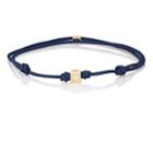Luis Morais Men's Yellow Gold Bead-on-cord Bracelet-blue