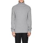 Theory Men's Rib-knit Wool Turtleneck Sweater-gray