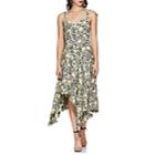 Proenza Schouler Women's Floral Crepe Belted Midi-dress - White